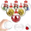 Cm Natale 4 Palline vuote di plastica trasparenti Decorazioni natalizie Regalo Palline pendenti creative Ornamenti s