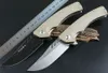 Promotion Flipper Folding Knife D2 Stone Wash Blade Sand G10 + Stainless Steel Handle Ball Bearing Fast Open EDC Pocket Knives