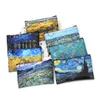 Classical Printing Creative Nostalgic Oil Painting Bag Ladies Hand Small Square Retro Zipper Coin Purse