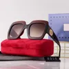 Designer surdimensionné cadres carrés lunettes de soleil lunettes de soleil de haute qualité femmes hommes lunettes femmes lunettes de soleil UV400 lentille unisexe avec boîte