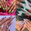 100 sztuk Francuski fałszywy paznokcie Naturalny Solidny Kolor Matowy Full Half Tips False Nail Set Manicure Art Tool