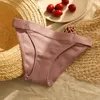 Frauenhöschen Sexy Frauen Unterwäsche Niedrige Taille Einfarbig Gestrickte Baumwolle Frau Tanga Rosa Dessous Femme280a