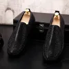 Våren män loafers skor rhinestone prom designer klänning bröllop oxford lägenheter US storlek: 6,5-9