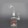 Dunkin Dabs Mobius 유리 비이커 봉지 팹 계란 머리띠 Dab rigs Shisha Hookahs 애쉬 포수 봉 14mm 유리 오일 버너 파이프 Banger 못