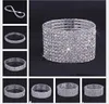 2021 1 ~ 10 righe tennis braccialetto da sposa di cristallo lucido da donna strass bianco cistl braccialetto da sposa elasticizzato per gioielli di moda di lusso da donna