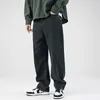 Enkelväg Mens jeans mode denim byxor baggy hip hop japanska streetwear koreanska stil byxor blå för 210716