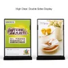 A6 Plastic teken Houder voor restaurant tafelmenu acryl display stand fotolijst