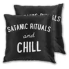 Taie d'oreillers Rituels sataniques et Chill Canapé Oreiller décoratif Coussins Couverture Coussin/Décoratif