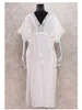 Sexy Bikini Cover-ups White Cotton Tunic Cusual Summer Beach Dress Elegant Women Plus Size Wear Swim Suit Cover Up Q1132 210420