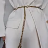 Dam designers kedjor bälten mode lyx designer länk bälte för kvinnor spänne midja kedja vintage guld brons