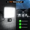 20W LED استشعار الحركة أضواء الفيضانات في الهواء الطلق الكاشف، 100W 50W 30W 10W PIR التعريفي مصباح، ضوء ذكي، 6000K، بارد أبيض