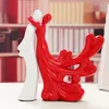 2 PCSet Gepassioneerde minnaar Embrace paar Figurine Lady Man Standbeeld Wedding Geschenk Wijn Kabinet Woonkamer Home Decoratie9746157