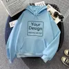 Kvinnor Custom Hoodie Anpassa Personliga Hoodie Skräddarsydda Skriv ut Text DIY Hoodie Drop Sweatshirts 210930