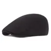 Berets 2021 Retro Casual Men's Hats Hat For Women Cotton Visors Herringbone Flat Caps Artist Peaked Cap Boina