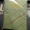 Montre de Luxe Style Высококачественные деревянные часовые коробки Подарочная книга Green Paper Back используется для упаковки идеального появления6432206