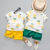 Bébé garçons filles vêtements d'été mode coton ensemble imprimé fruits sport costume garçon T-Shirt Shorts enfants tissu enfants vêtements ensembles