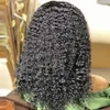 180 dichtheid 26 inch natuurlijke zwarte zachte kinky krullend deel lijmloze haarkant voor zwarte vrouwen met babyhaar hittebestendig 1243264