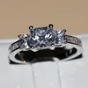 Victoria Wieck Luxury Jewelry 10kt white gold filled Topaz Simulated Diamond Wedding princess Bridal Rings for Women dff09986973861