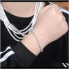 Chaînes Mode Une rangée Glacé Cristal Cubain Lien Chaîne Tennis Collier Hip Hop Bijoux Ugabj B853X