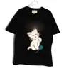 Designer-T-Shirt Herren Lamm Casual Tees Kurzarm Hip Hop Bär Tops T-Shirt Punk-Druck Stickerei Brief Sommer Skateboard Frauen Katze Mode Kleidung XS-L