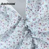 Zomer Sexy Floral Print Bodycon V-hals Beach Party Mini Korte Mouw Schede Ruffles Jurk Vestidos Mujer 210413