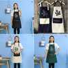 Cozinha folhas de cozinha /letra /cor sólida avental mulheres jardinagem em casa aventais resistentes a manchas de bolso de bolso