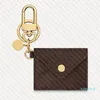 M69003 KIRIGAMI POUCH BAG CHARM & KEY HOLDER Designer Womens Coin Purse Mini Wallet Pass Cover Case Ring Keychain Parts Pochette Dragonne Na