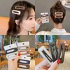 Mode PU Temperament Haar Clip Voor Vrouwen Meisjes Snoep Kleur BB Haarspelden Zoete Barrettes Geometrische Haarstroken Haaraccessoires