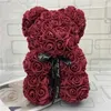 Orsacchiotto rosa NUOVO regalo di San Valentino 25 cm Orso fiore Decorazione artificiale Regalo di Natale per le donne Regalo di San Valentino Spedizione via MARE DAP206