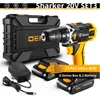 DEKO Power Tool Sets Sharker 20V Cordless Drill Driver Screwdriver Mini Wireless DC Lithium-Ion Battery 18+1 Settings