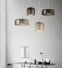 モダンなガラスレストランペンダントランプシンプルなバーリビングルーム家の装飾ハングランプベッドルームベッドサイドデザイナーの備品