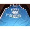 Nikivip North Carolina Tar Heels College 33 Charlie Scott 34 George Lynch 42 Brad Daugherty Retro Basketball Jersey Maglie personalizzate cucite da uomo
