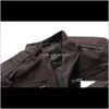 Jackets Outerwear & Clothing Apparel Drop Delivery 2021 Autumn Winter Mens Casual Fashion Stand Collar Motorcycle Jacket Men Slim Pu Leather