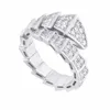 Punk band orm ring med diamant i 18k guld pläterad ros platina färg för kvinnor bröllop smycken gåva har box stämpel ps4470