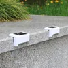 Intelligent Light-Control LED Solar Deck Step Stair Lawn Light Outdoor Yard Lampa na ogród - Czarna skorupa