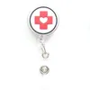 Design Piece Högkvalitativa Silikon Retractable Hospital Nurse Badge Holder Reel Gulliga tecknad ID-kort Nyckelringar