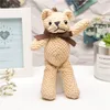 Commercio all'ingrosso 16 cm orso giocattoli di peluche piccolo ciondolo orso giocattolo animali di peluche morbido peluche accessori borsa peluche bambola ragdoll regali di natale