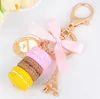 Resina Macaron Bolo Keychain Metal Eiffel Tower Bag Chaveiro Chaveiro Suprimentos Keychain Favoritos