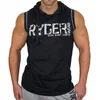 Zogaa T-shirt senza maniche con cappuccio da uomo Muscle Bodybuilding Brotherhood Magliette sportive estive in cotone Maglione da corsa Uomo Felpe con cappuccio 210707