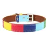 カラーPUレザーペット犬カラフルな虹犬カラーサイズs M L子猫子犬調節可能な襟ストラップ1