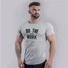 Heren T-shirt Gym Fitness kleding Bodybuilding tops Workout Kleding Katoen Spier jongens gym T-shirts plus size18339644477945