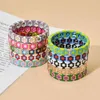 Armreifen, modisch, niedliche Blumen, Gänseblümchen-Armbänder, bunte Perlen-Armbänder, handgefertigtes elastisches Armband für Damen-Schmuck