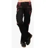 Ladies Cargo Byxor Hög midja Svart Streetwear Vintage Punk Goth Kvinnor Sommar Casual Långbyxor Joggare D30 211124