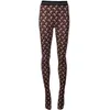 Crescent Pattern Moon Skinny Leggings Footed Dames Bodems Letter Waisted Mid Waist Panty Broek Sexy Streetwear Dames