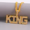Ожерелья кулон Европейская и американская тенденция king Men's Ожерелье Модная личность HIP-хоп Панк Ювелирные Изделия оптом