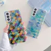 Étuis de mode sirène écailles de poisson coque coque de téléphone pour Samsung S21 Plus S20 FE S21 FE Note 20 dos en Silicone Ultra doux