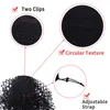 14 polegadas Afro Kinky Curly Sintetic Bonytail Simulação de Cabelo Humano Extensões Bundles Ponytails 3 Cores CJ580