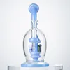 Bong à eau de champignon unique Bongs en verre capiteux Narguilés Rig Ball Style Pomme de douche Perc Percolateur 5mm d'épaisseur Vert Bleu Narguilé Plates-formes pétrolières Wax Dab 14mm Joint Pipes