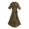 Women Summer Black Vintage Midi Dress BOHO Floral Print Elegant Sashes Short Sleeve Fashion Casual Dresses Femme Vestidos 210521