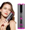 10pcs Ship Professional Automatic Hair Curler Straightener Wireless Temperature Display Curling Iron Wand Roller USB Charging Auto Curlers Styler Tools